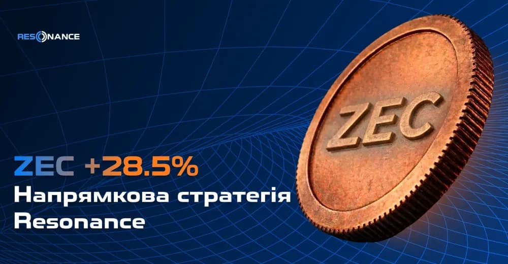 ZEC +28.5% (Напрямкова стратегія Resonance)