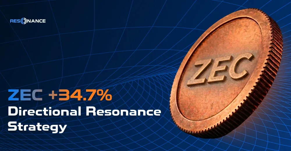 ZEC +34.7% (Resonance Directional Strategy)