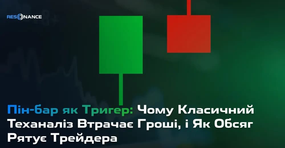 Пін-бар як тригер: Як об’єм рятує трейдера від збитків