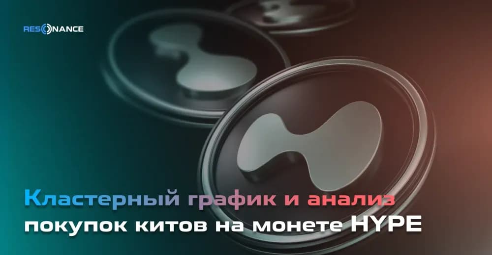 Кластерный график и анализ покупок китов на монете HYPE