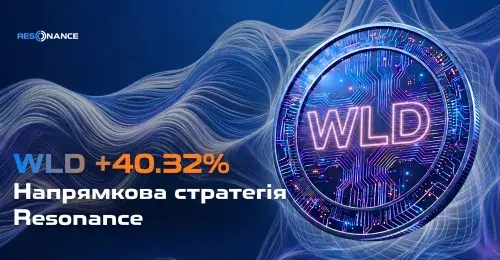 WLD +40.32% (Спрямована стратегія Resonance)